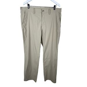 Eddie Bauer Men's 38x32 Khaki Nylon Pants Camping Outdoor Hiking Golf